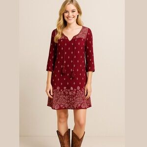 Rue21 Dress with 3/4 Roll Tab Sleeves